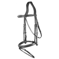 US Jumping Flash Noseband Bridle - Black