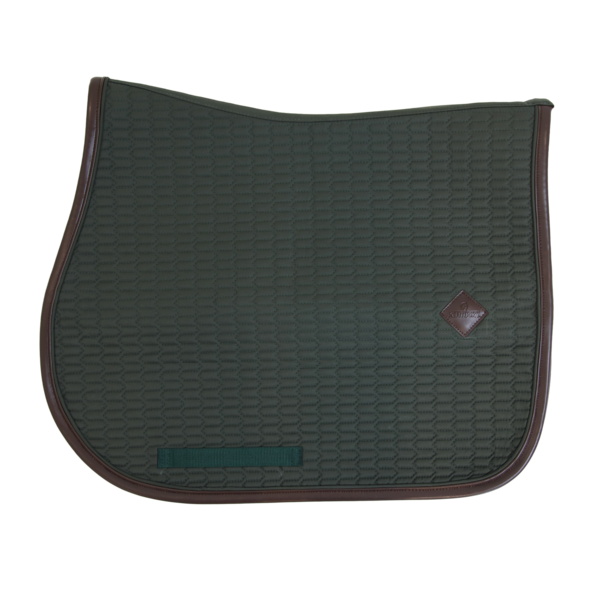 Kentucky - Colour Edition Leather Jump Saddle Pad - Olive