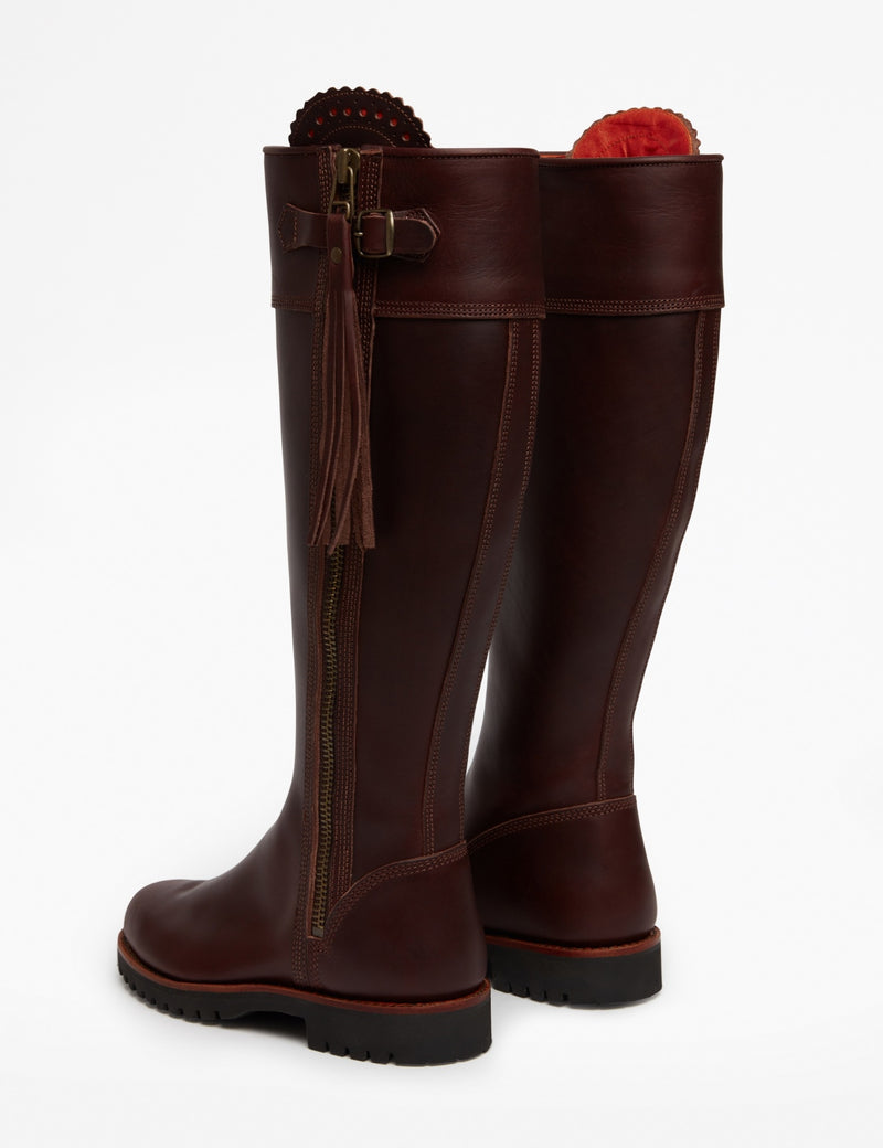 Penelope Chilvers - Long Tassel Boot Generous Fit - Conker