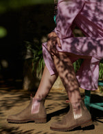 Penelope Chilvers - Oscar Leather Boot - Khaki/Tea Rose