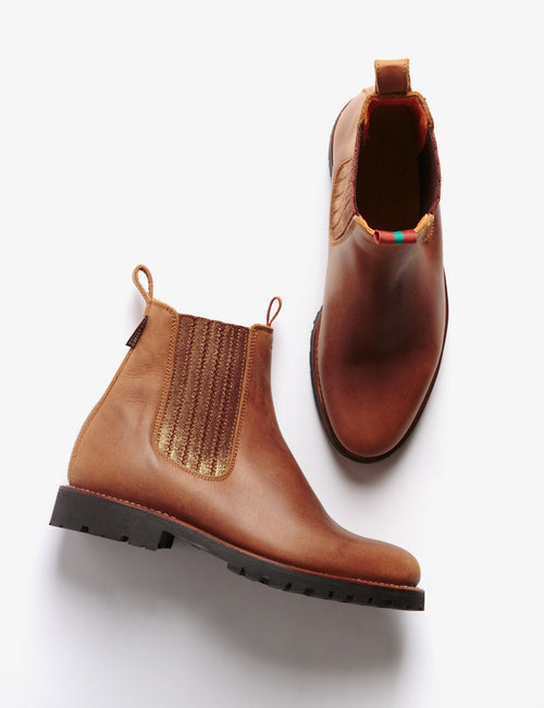 Penelope Chilvers - Oscar Leather Boot - Caramel/Bronze