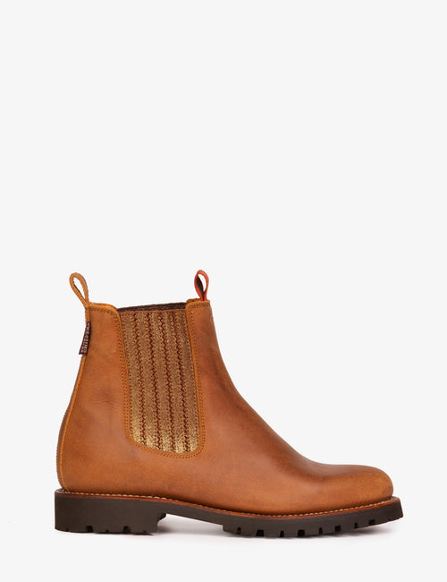 Penelope Chilvers - Oscar Leather Boot - Caramel/Bronze