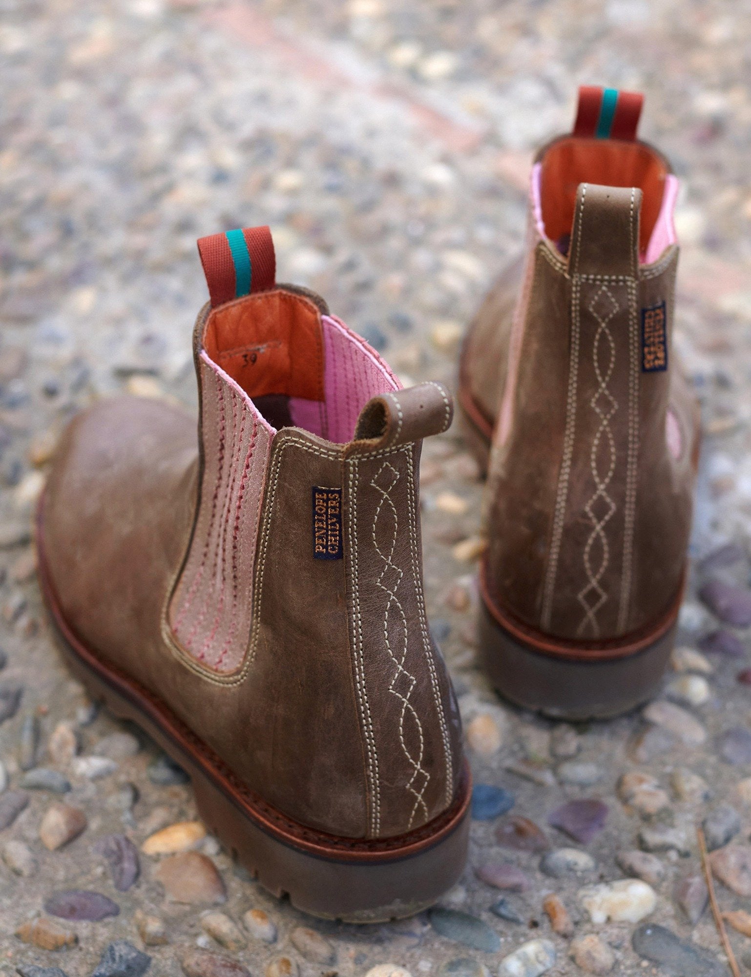 Penelope Chilvers Oscar Leather Boot Khaki Tea Rose The Rider Shop